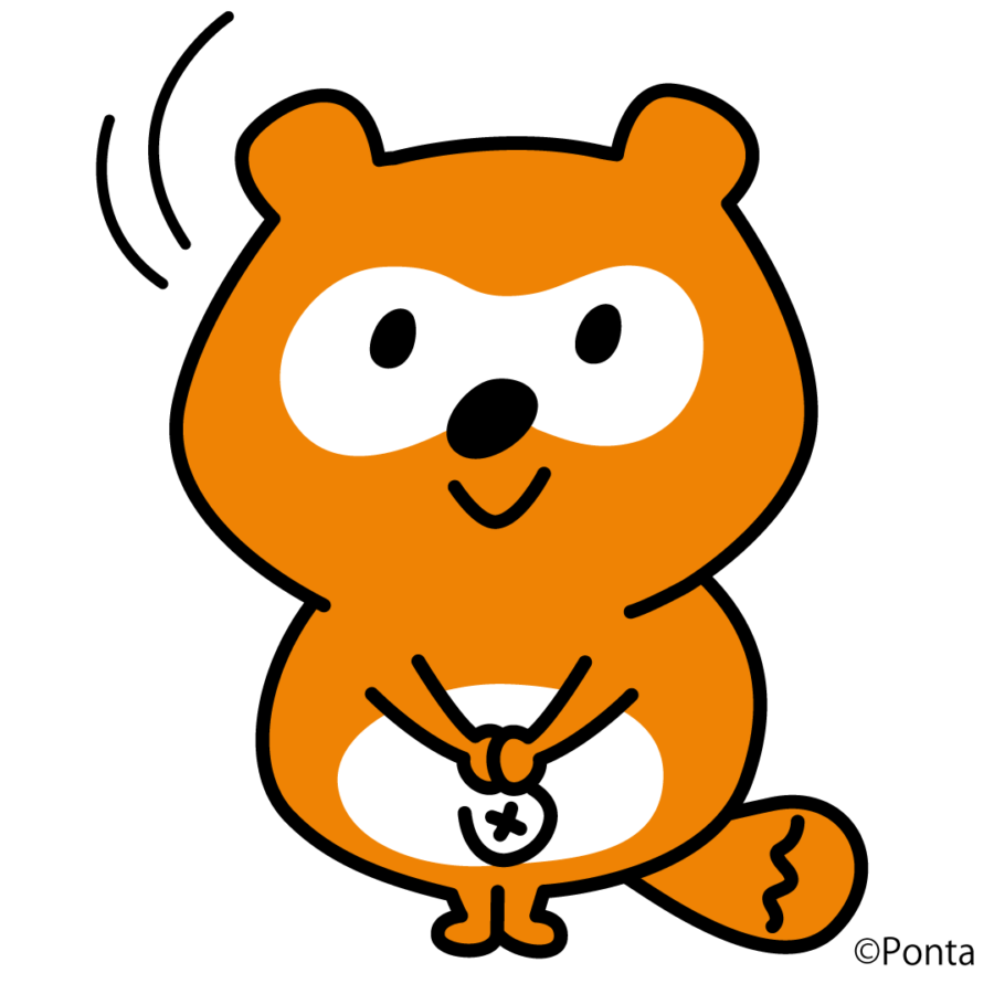 お辞儀をするPonta